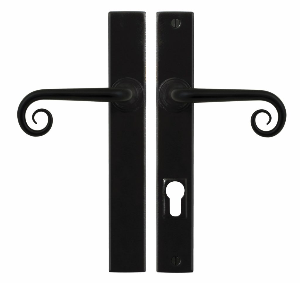 Curl Black External Door Handle Stonebridge